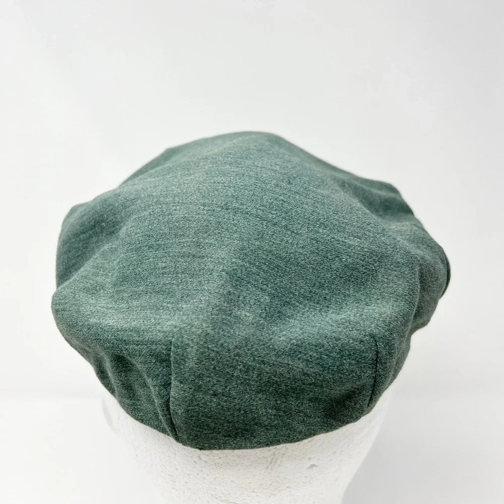 Girl Scouts Vintage Green Beret Hat ‎ Size Medium Trefoil Logo GS Monogram